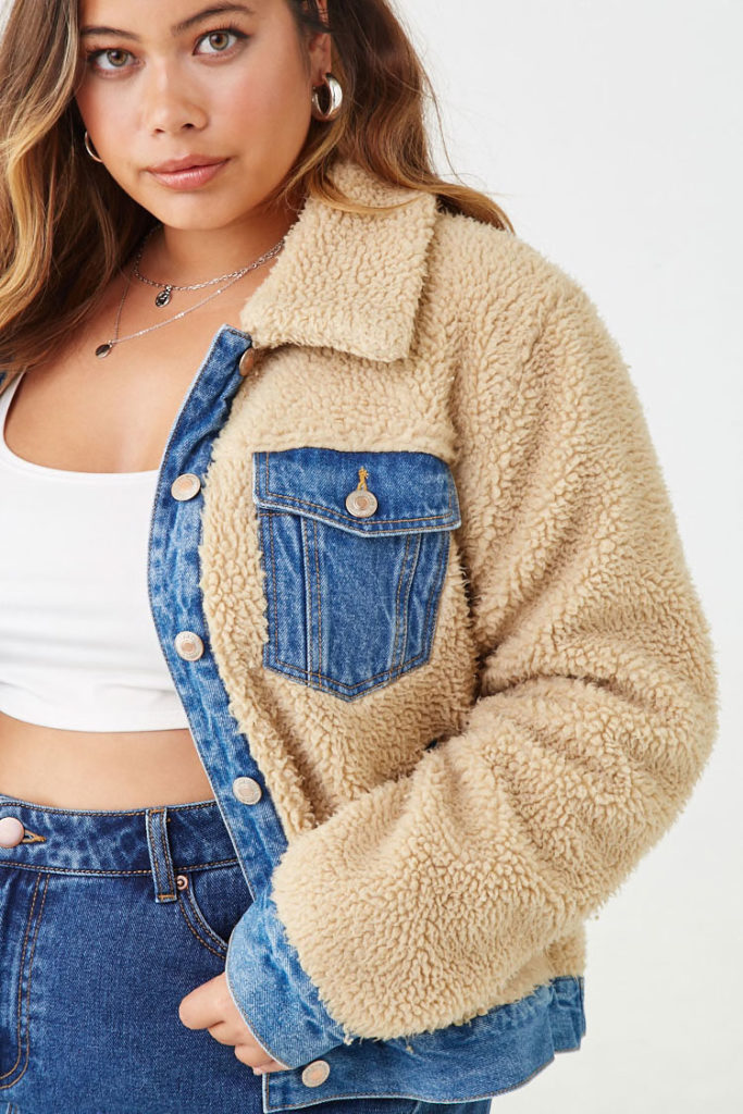 Faux Shearling Jacket - Forever 21 Plus - Curvicality