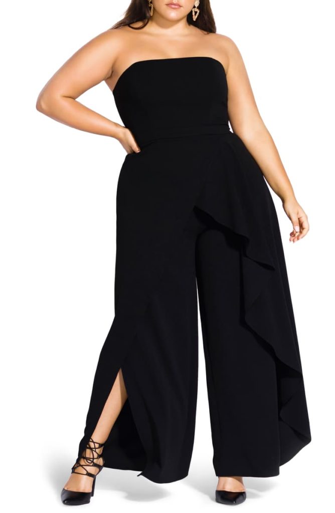 Nordstrom Attraction Strapless Jumpsuit - Curvicality magazine