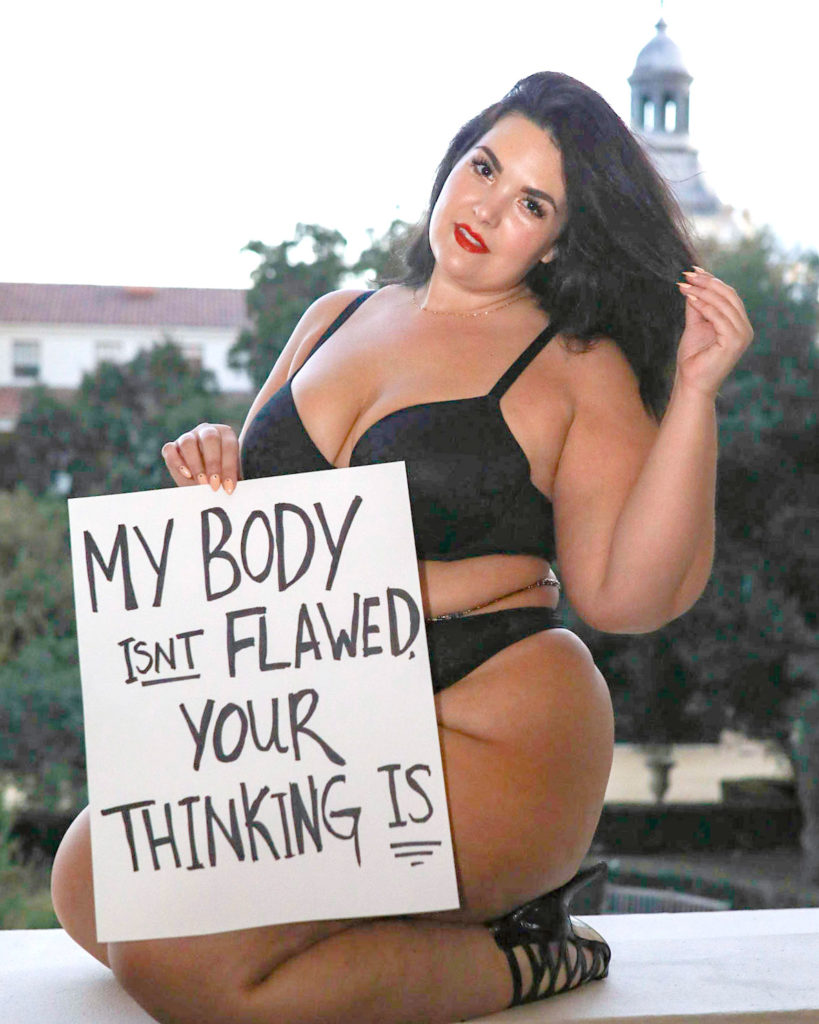 Body Positive Image -Carmen My Body Isn't Flawed Your Thinking Is - Curvicality Magazine