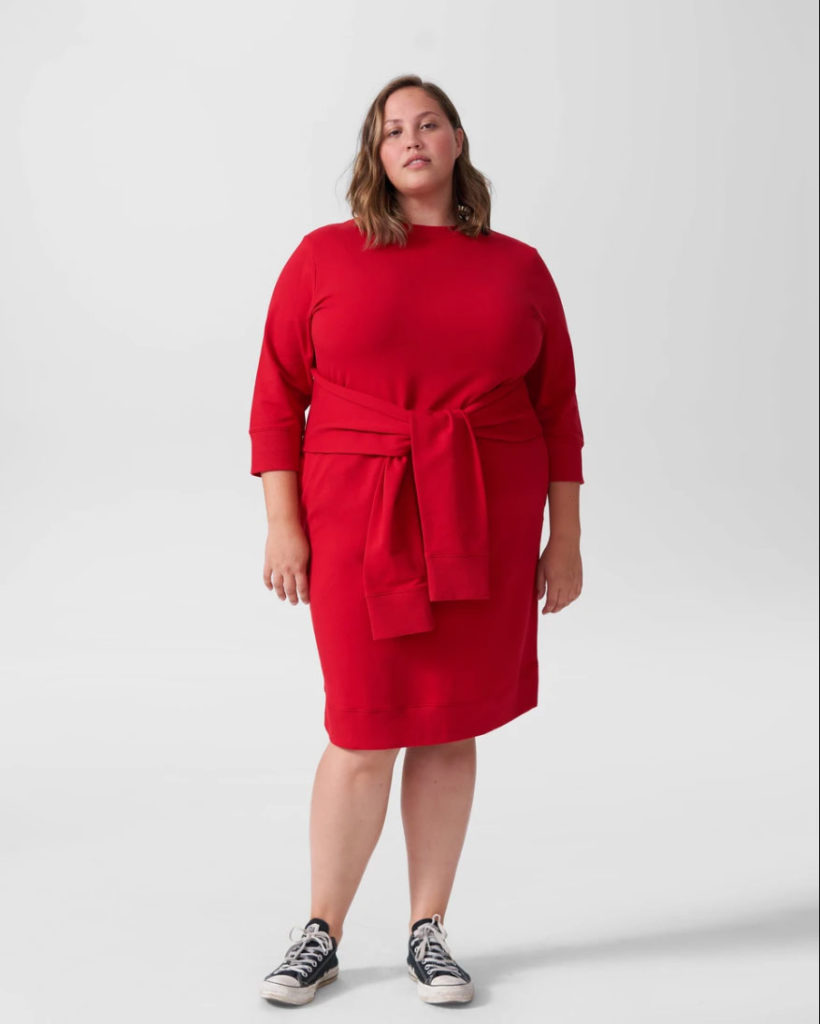 MISA DRESS RED Universal Standard Curvicality Magazine Plus Sized Fashion Freedom